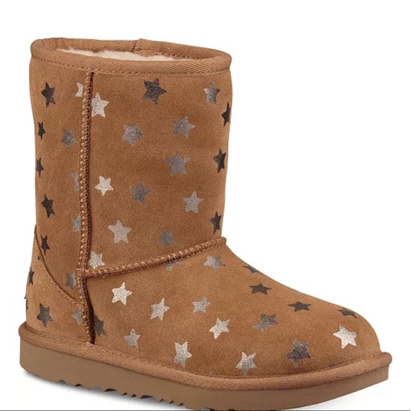 UGG Other - UGG Big Girls Classic Short II Stars Boots
